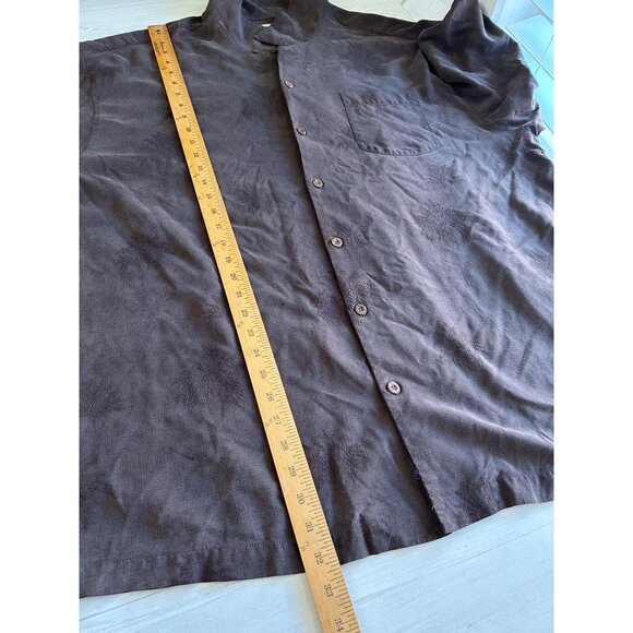 Tommy Bahama Men's Silk Button Down Shirt XXL Brown Plugged Into Paradise - Picture 8 of 12